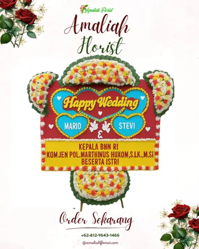 Karangan Papan Bunga Pernikahan di Sidorejo Hilir